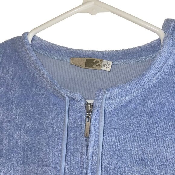 Tail 2 Vintage Womens Track Suit Size M Blue Elastic Waist Pockets Full Zip USA - Picture 3 of 10